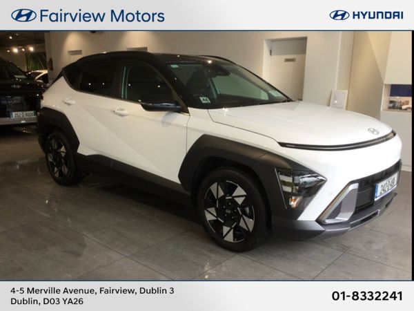 Hyundai KONA SUV, Petrol Hybrid, 2024, White