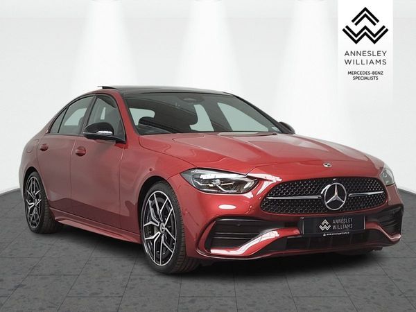Mercedes-Benz C-Class Saloon, Diesel Hybrid, 2025, Red