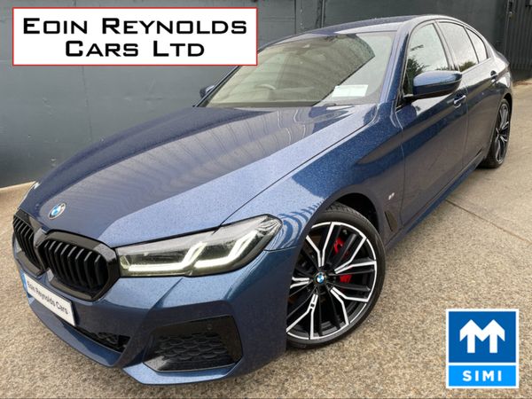 BMW 5-Series Saloon, Diesel Hybrid, 2022, Blue