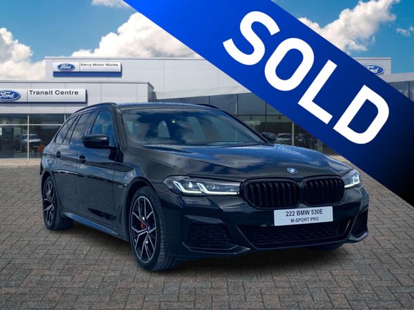 BMW 5-Series Estate, Petrol Plug-in Hybrid, 2022, Black