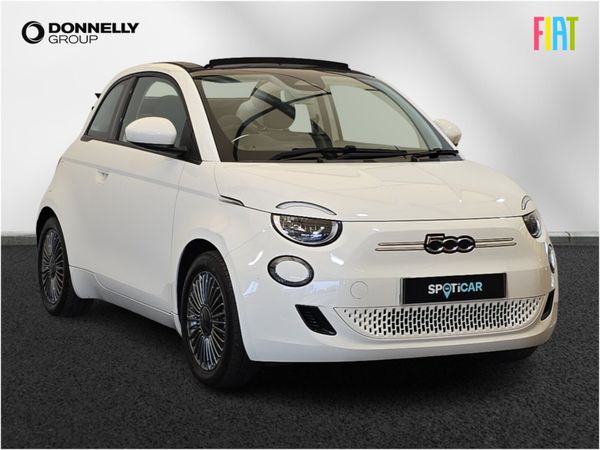 Fiat 500 Convertible, Electric, 2022, White