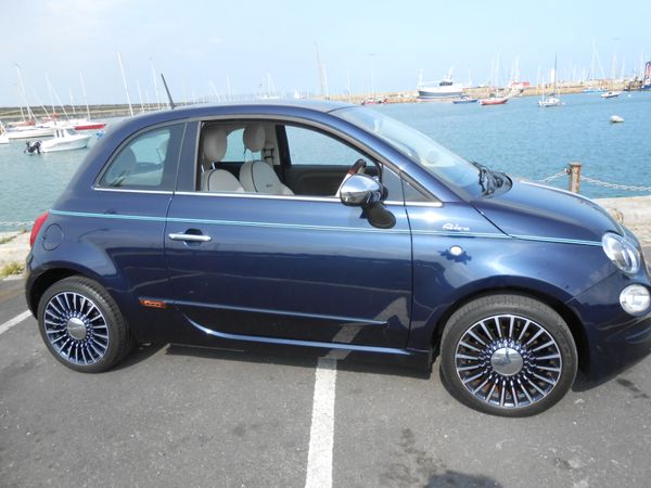 Fiat 500 Hatchback, Petrol, 2017, Blue