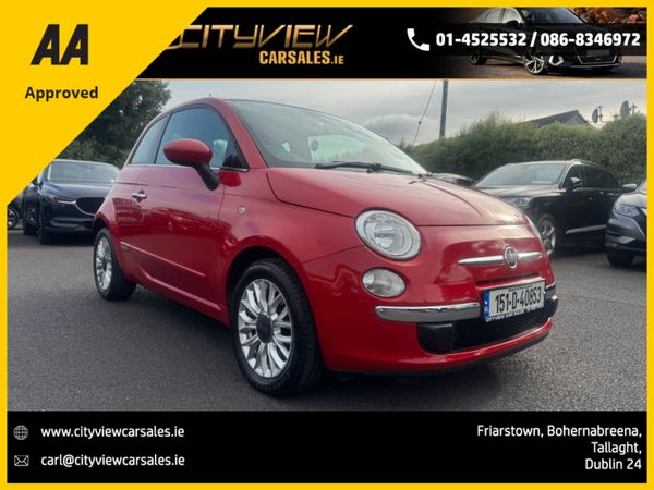 Fiat 500 Hatchback, Petrol, 2015, Red