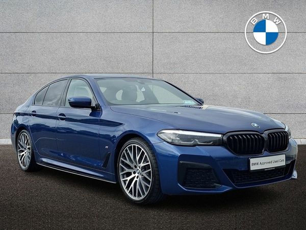 BMW 5-Series Saloon, Diesel Hybrid, 2023, Blue