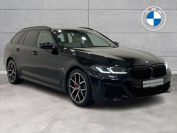 BMW 5-Series Estate, Petrol Plug-in Hybrid, 2023, Black