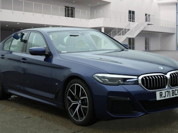 BMW 5-Series Saloon, Diesel Hybrid, 2022, Blue