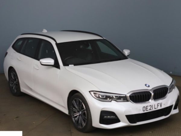BMW 3-Series Estate, Petrol Hybrid, 2021, White