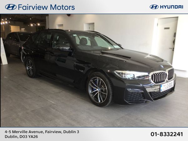 BMW 5-Series Estate, Petrol Plug-in Hybrid, 2024, Black