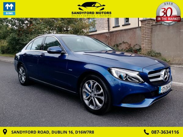 Mercedes-Benz C-Class Saloon, Petrol Plug-in Hybrid, 2017, Blue