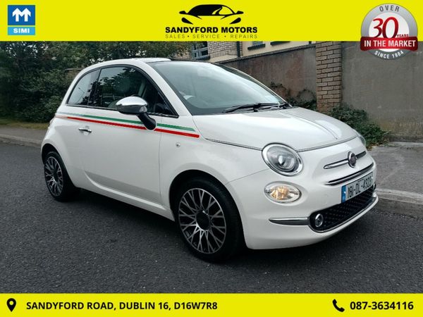 Fiat 500 Hatchback, Petrol, 2018, White