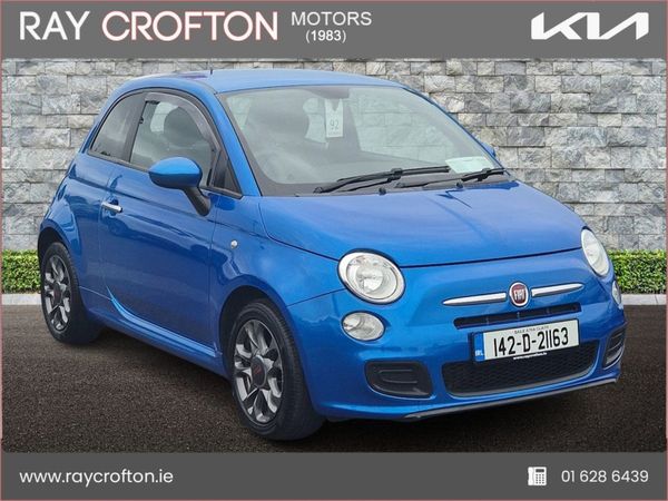 Fiat 500 Hatchback, Petrol, 2014, Blue