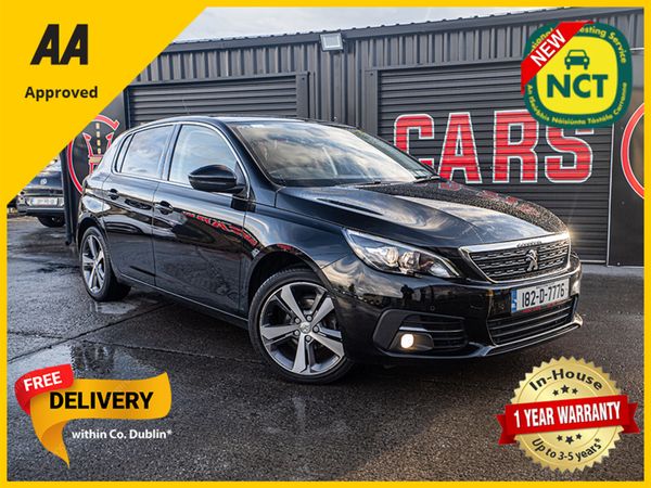 Peugeot 308 Hatchback, Petrol, 2018, Black