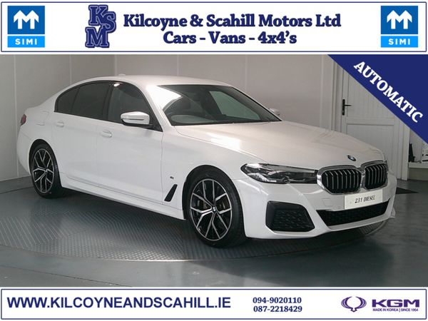 BMW 5-Series Saloon, Diesel Hybrid, 2023, White
