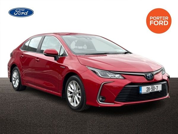 Toyota Corolla Saloon, Petrol Hybrid, 2021, Red