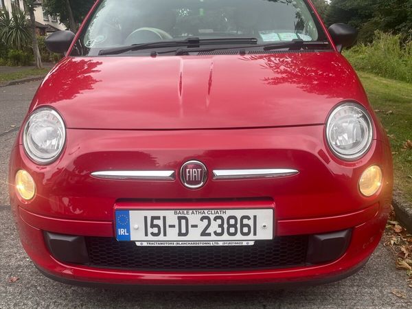 Fiat 500 Hatchback, Petrol, 2015, Red