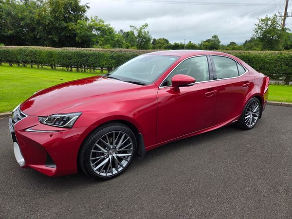 Lexus IS Saloon, Petrol Hybrid, 2018, Red
