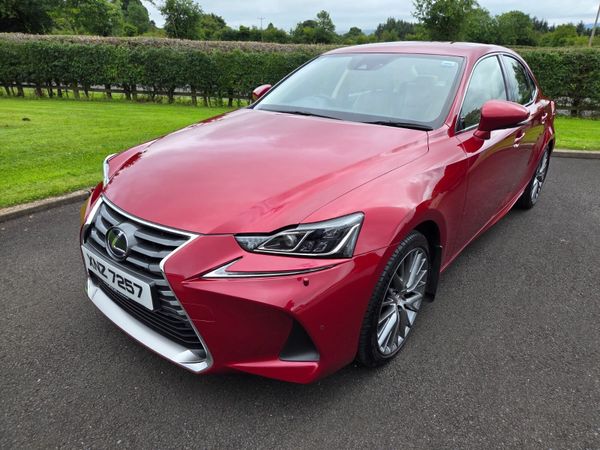 Lexus IS Saloon, Petrol Hybrid, 2018, Red