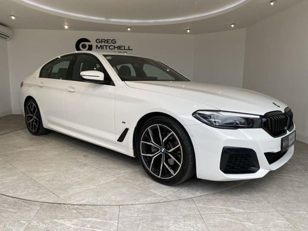 BMW 5-Series Saloon, Diesel Hybrid, 2022, White