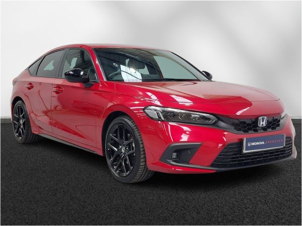 Honda Civic Hatchback, Petrol Hybrid, 2022, Red