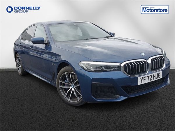 BMW 5-Series Saloon, Petrol Hybrid, 2022, Blue