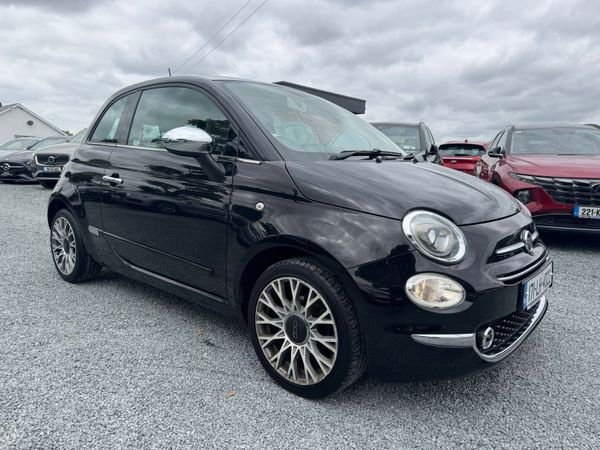 Fiat 500 Hatchback, Petrol, 2017, Black