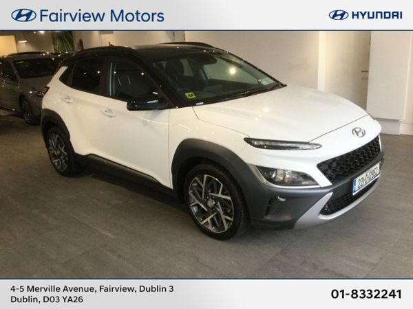 Hyundai KONA SUV, Petrol Hybrid, 2022, White