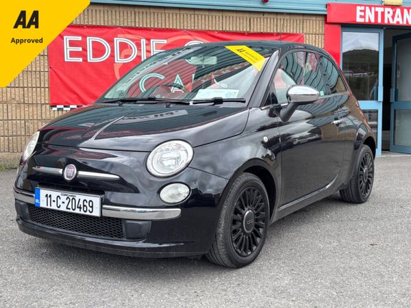 Fiat 500 Hatchback, Petrol, 2011, Black