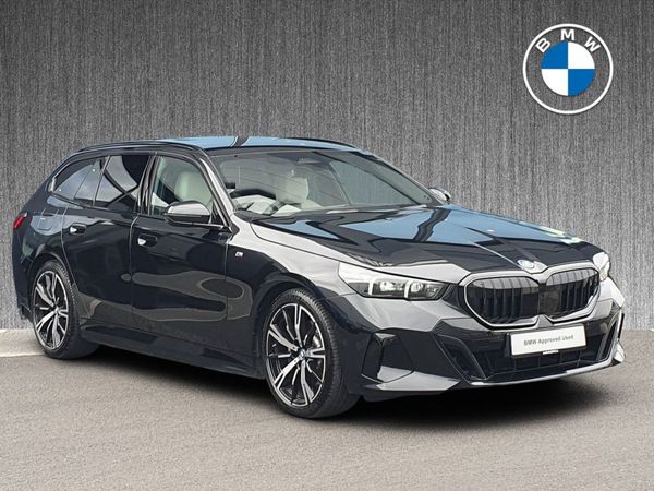 BMW 5-Series Estate, Petrol Plug-in Hybrid, 2025, Black