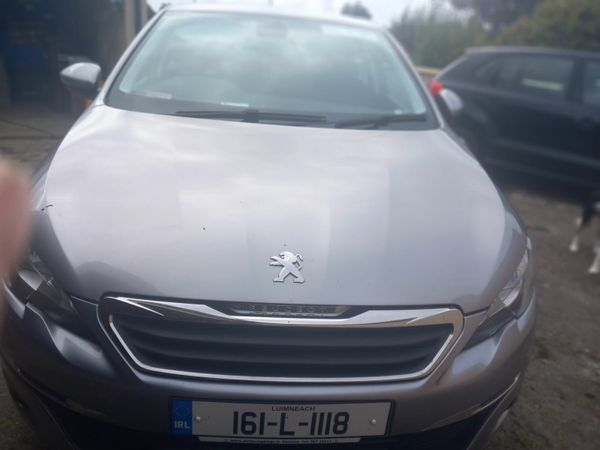 Peugeot 308 Hatchback, Petrol, 2016, Grey