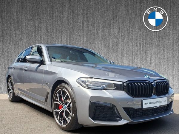BMW 5-Series Saloon, Petrol Plug-in Hybrid, 2022, Blue