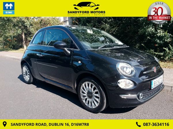 Fiat 500 Hatchback, Petrol, 2016, Black