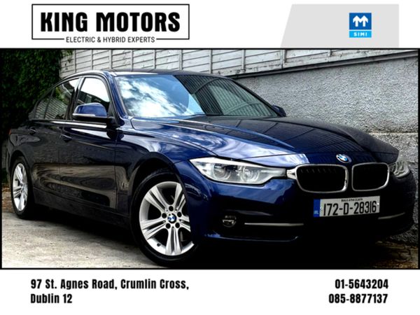 BMW 3-Series Saloon, Petrol Hybrid, 2017, Blue