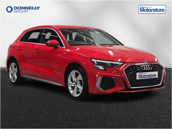 Audi A3 Hatchback, Petrol Hybrid, 2022, Red