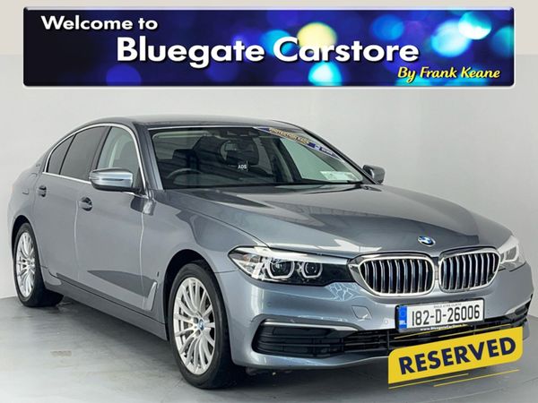 BMW 5-Series Saloon, Petrol Hybrid, 2018, Blue