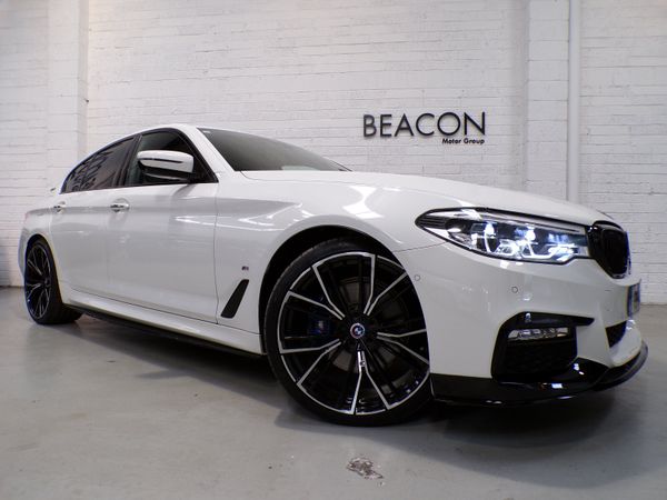 BMW 5-Series Saloon, Petrol Plug-in Hybrid, 2019, White