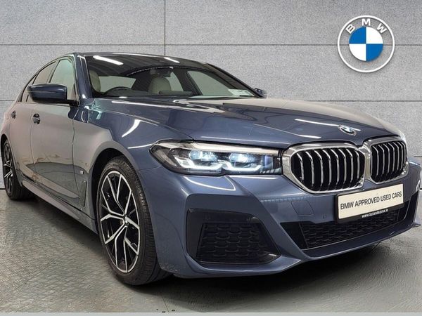 BMW 5-Series Saloon, Diesel Hybrid, 2023, Blue