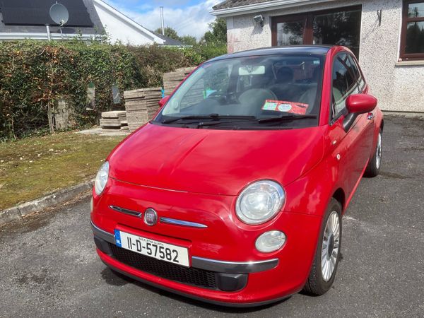 Fiat 500 Hatchback, Petrol, 2011, Red