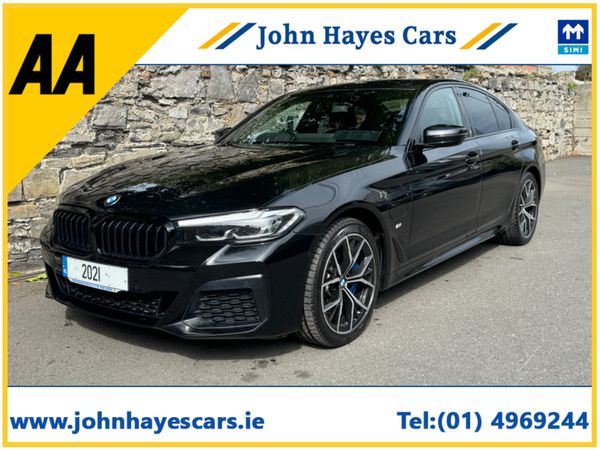 BMW 5-Series Saloon, Petrol Plug-in Hybrid, 2021, Black