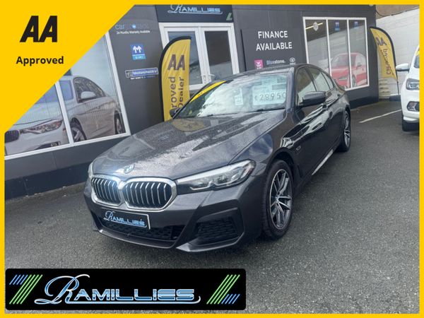 BMW 5-Series Saloon, Petrol Hybrid, 2021, Grey