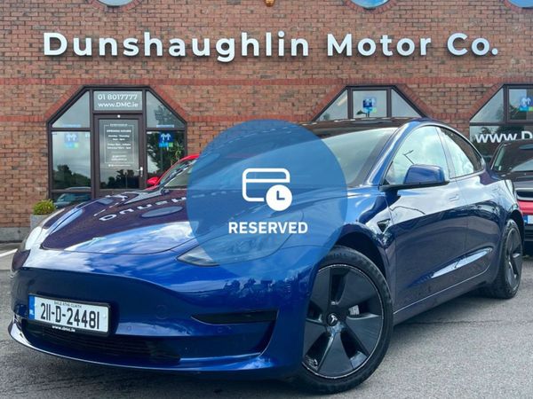 Tesla Model 3 Saloon, Electric, 2021, Blue