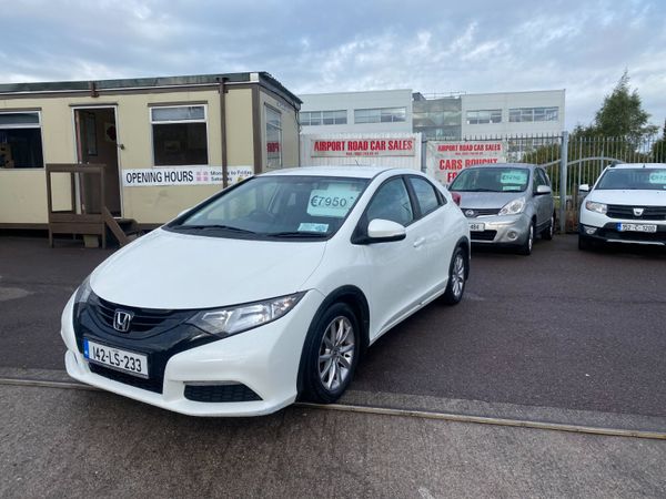 Honda Civic Hatchback, Petrol, 2014, White