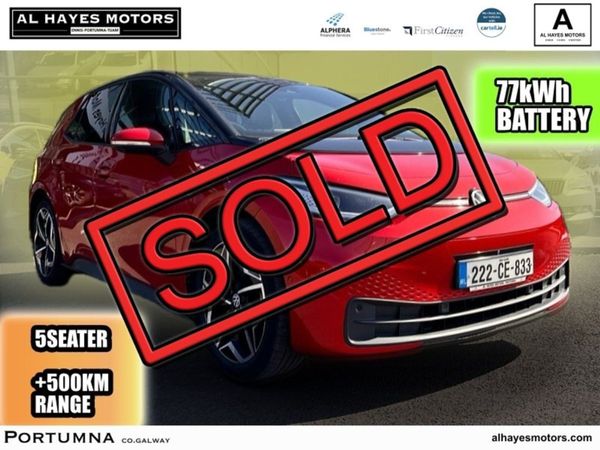 Volkswagen ID.3 Hatchback, Electric, 2022, Red
