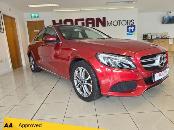 Mercedes-Benz C-Class Saloon, Hybrid, 2018, Red