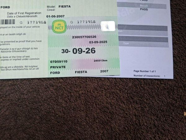Ford Fiesta Hatchback, Petrol, 2007, Red