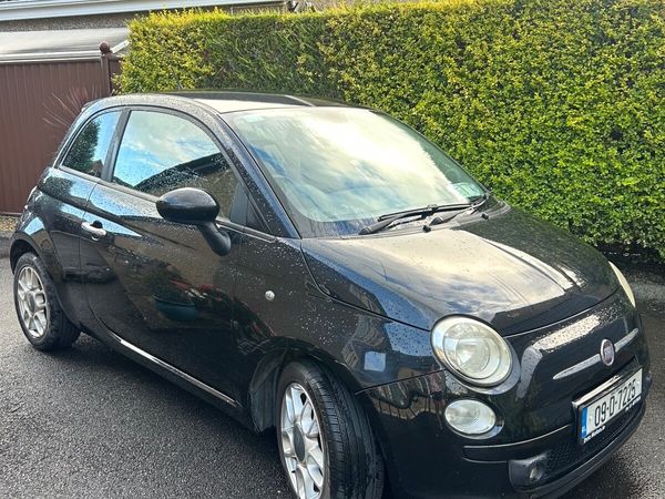 Fiat 500 Hatchback, Petrol, 2009, Black