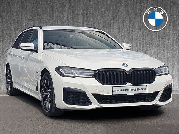 BMW 5-Series Estate, Petrol Plug-in Hybrid, 2022, White