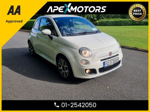 Fiat 500 Hatchback, Petrol, 2015, White