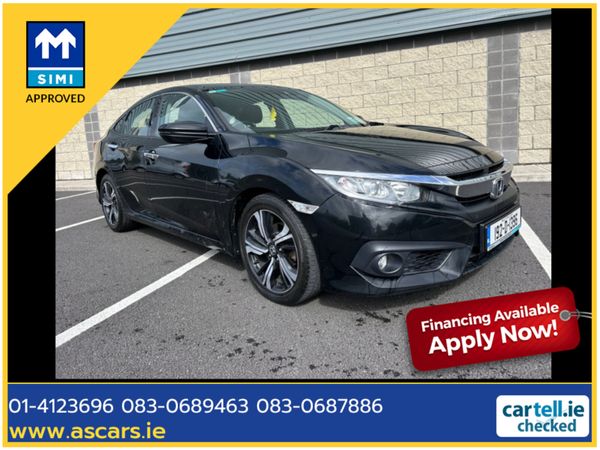 Honda Civic Saloon, Petrol, 2019, Black