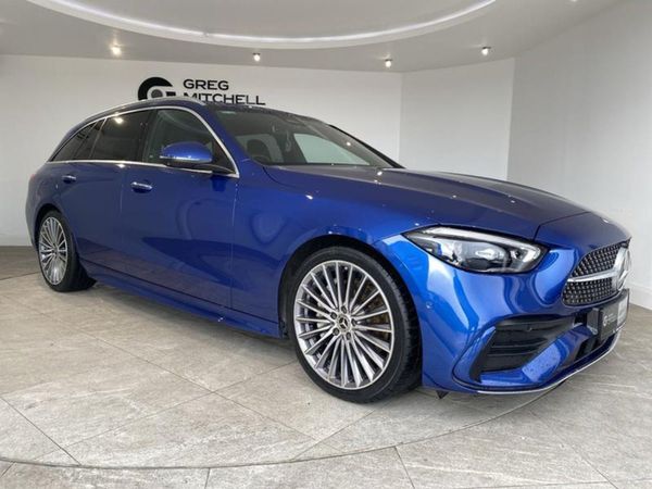 Mercedes-Benz C-Class Estate, Diesel Hybrid, 2022, Blue