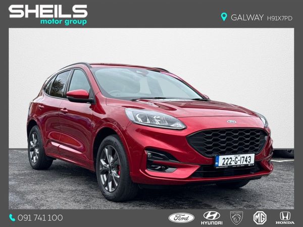 Ford Kuga SUV, Petrol Plug-in Hybrid, 2022, Red